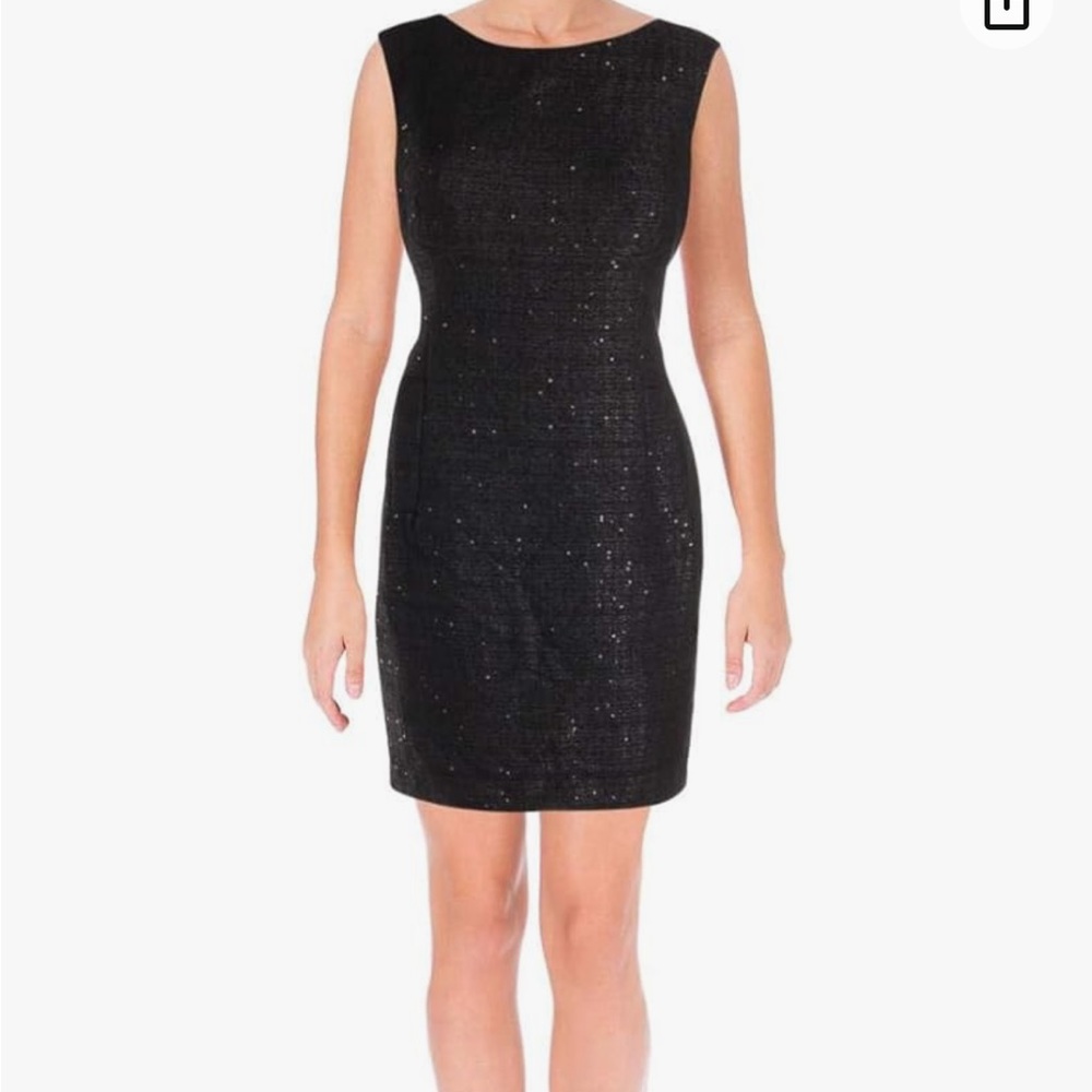 Anne Klein Women's Sequin Tweed Sheath. Sleeveless random sequins. NWT Sz16